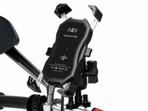 MOTOCYKLOWY UCHWYT TELEFON INDUKCYJNY QI QC3.0